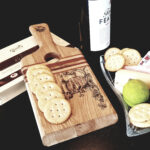 Cheeseboard/Self balancing Winebottle stand: Oak, Book & Maple