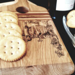Cheeseboard/Self balancing Winebottle stand: Oak, Book & Maple