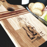 Cheeseboard/Self balancing Winebottle stand: Oak, Book & Maple