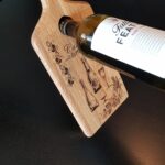 Cheeseboard/Self balancing Winebottle stand: Oak