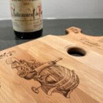 Cheeseboard/Self balancing Winebottle stand: Oak