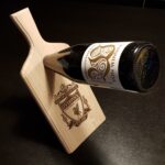Cheeseboard/Self balancing Winebottle stand: Oak