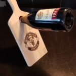 Cheeseboard/Self balancing Winebottle stand: Oak