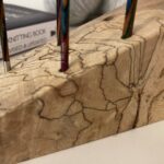 Knitting Needle Stand: Beechwood
