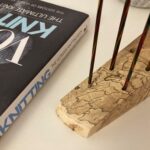 Knitting Needle Stand: Beechwood