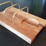 Taco serving tray; Oak & Brass