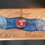 Wine cradle: Oak & Epoxy
